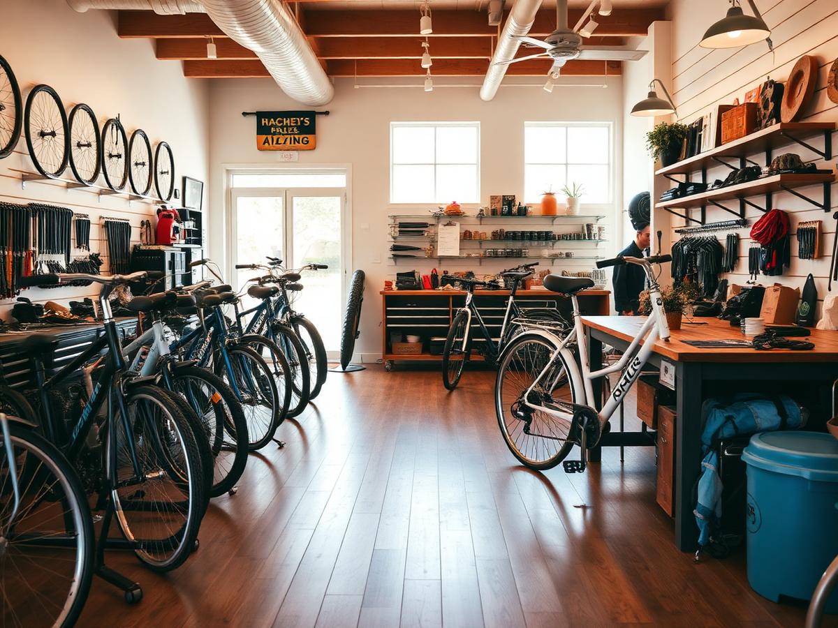 Interior of the Gasparilla Adventures bike shop